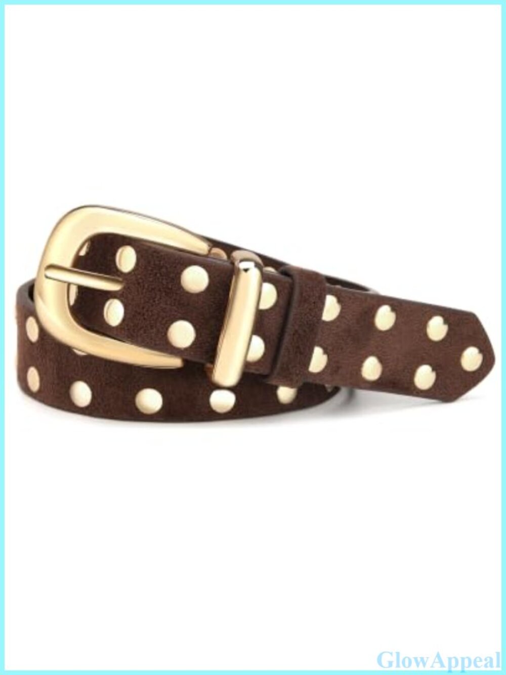 Western Studded Faux Suede Leather Belt Y2K Cowgirl